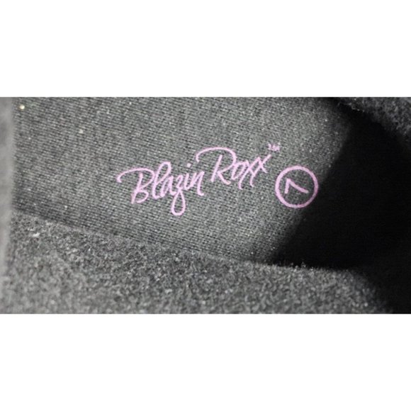 BLAZIN ROXX Layla Sz 7 Rain Boots Black White Outdoor Chore Cowgirl Boot 58106 - Picture 7 of 16